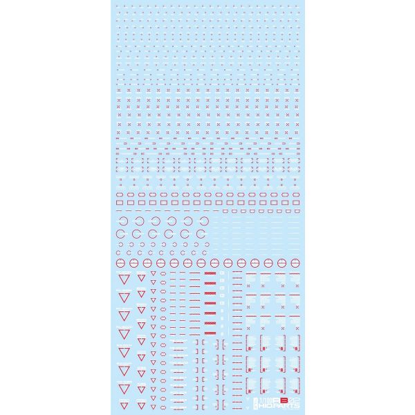 HiQParts RB02 Caution Decal White & Red 1/100 Scale (1 Sheet) Image