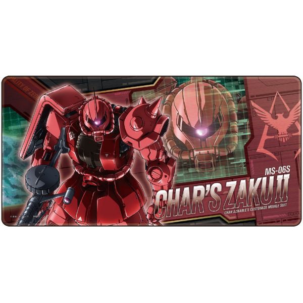 Mobile Suit Gundam Large Desk Mat 60cm x 30cm (Char's Zaku II Version) Image