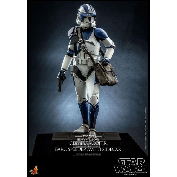Heavy Weapons Clone Trooper & BARC Speeder with Sidecar 1/6 Scale Action Figure (Star Wars The Clone Wars) Additional Image 3
