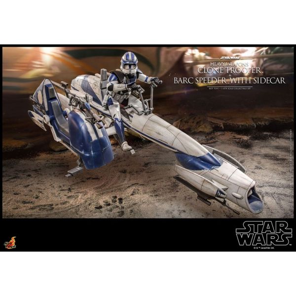 Heavy Weapons Clone Trooper & BARC Speeder with Sidecar 1/6 Scale Action Figure (Star Wars The Clone Wars) Additional Image 4