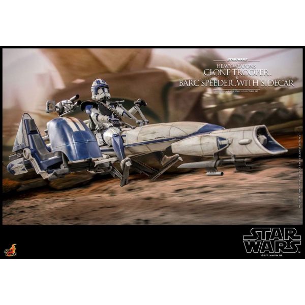 Heavy Weapons Clone Trooper & BARC Speeder with Sidecar 1/6 Scale Action Figure (Star Wars The Clone Wars) Additional Image 6