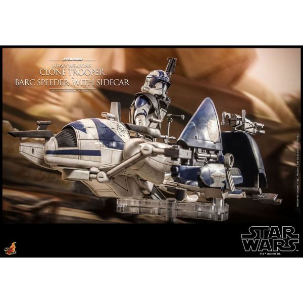 Heavy Weapons Clone Trooper & BARC Speeder with Sidecar 1/6 Scale Action Figure (Star Wars The Clone Wars) Additional Image 7
