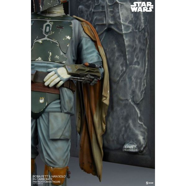 Premium Format Boba Fett and Han Solo in Carbonite Statue (Star Wars) Additional Image 8