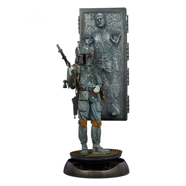 Premium Format Boba Fett and Han Solo in Carbonite Statue (Star Wars) Main Image