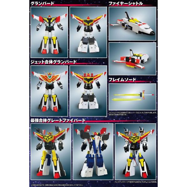 Super Metal Action Jetgattai Granbird Action Figure (The Brave Fighter of Sun Fighbird) Additional Image 4