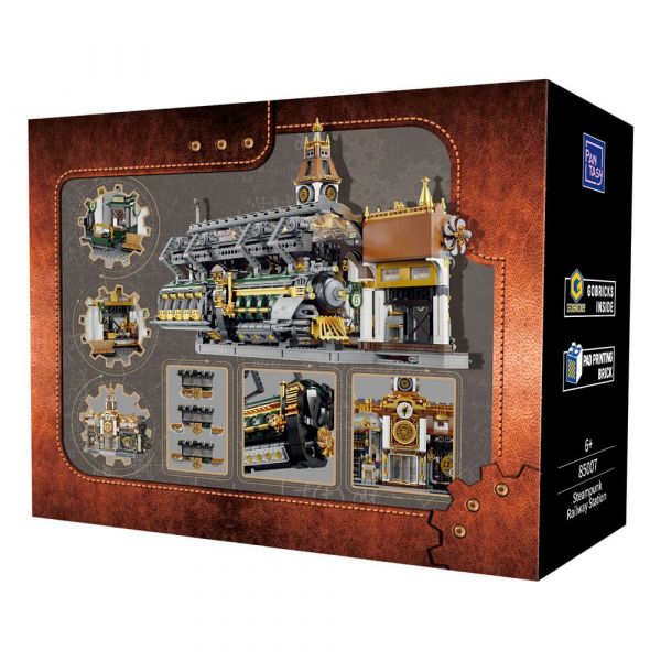 Original-Steampunk Series Construction Set Steampunk Railway Station Additional Image 2