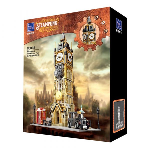 Original-Steampunk Series Construction Set Steampunk Clock Tower Park Additional Image 1