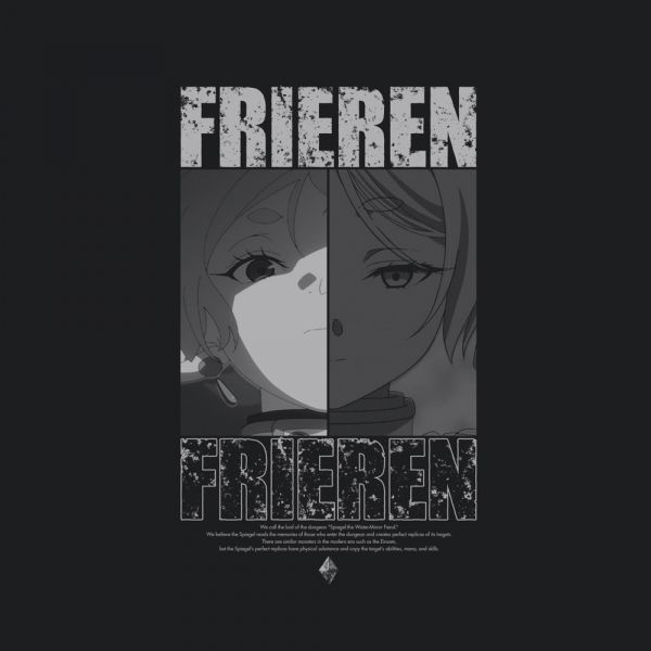 Frieren: Beyond Journey's End: Frieren's Replica T-Shirt Black (Japan Size L) Image