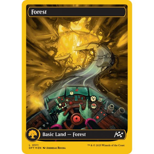 Forest / Full Art First-Place Foil / Basic Land - Forest / Common (Aetherdrift) Main Image