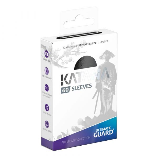 Ultimate Guard Katana Sleeves Japanese Size - Black (Pack of 60) Main Image