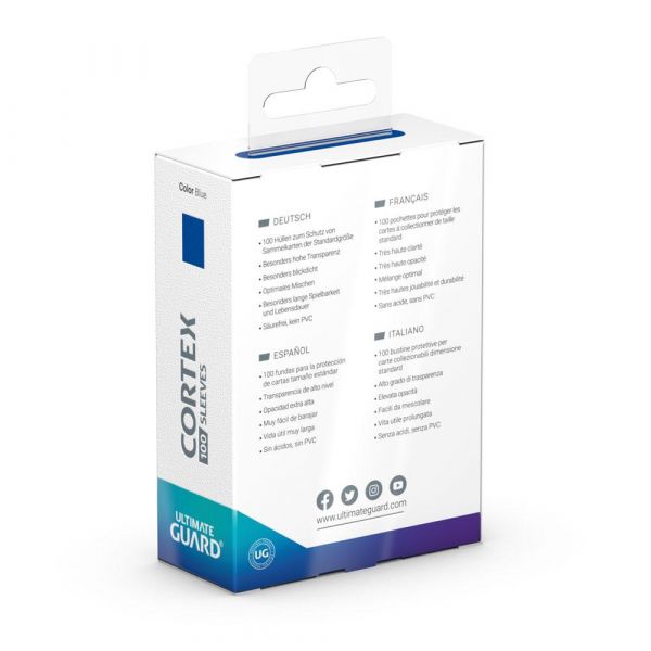 Ultimate Guard Cortex Sleeves Standard Size - Blue (Pack of 100) Additional Image 3