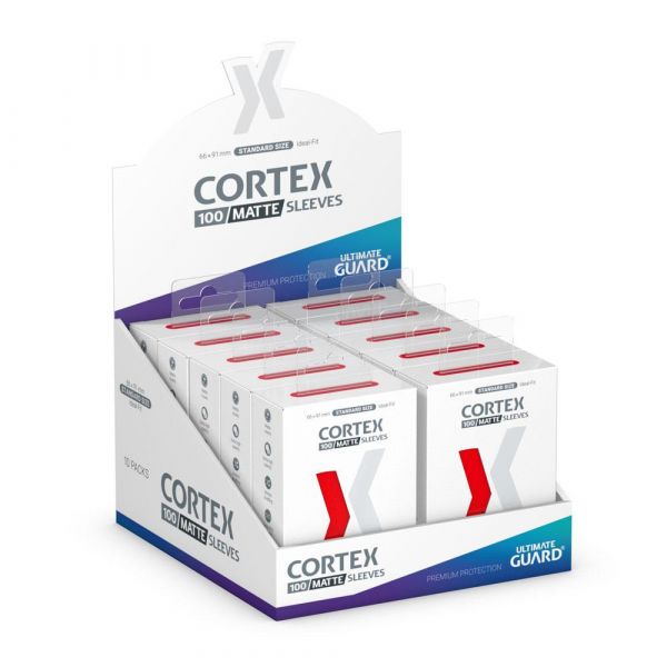 Ultimate Guard Cortex Sleeves Matte Standard Size - Red (Pack of 100) Additional Image 4