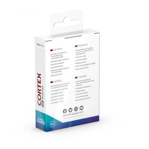Ultimate Guard Cortex Sleeves Japanese Size - White (Pack of 60) Additional Image 3