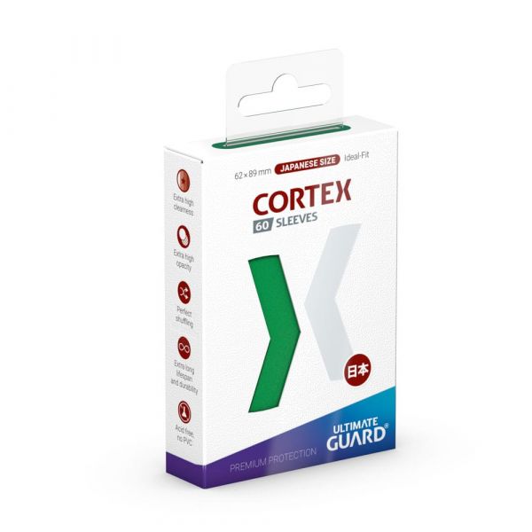 Ultimate Guard Cortex Sleeves Japanese Size - Green (Pack of 60) Main Image