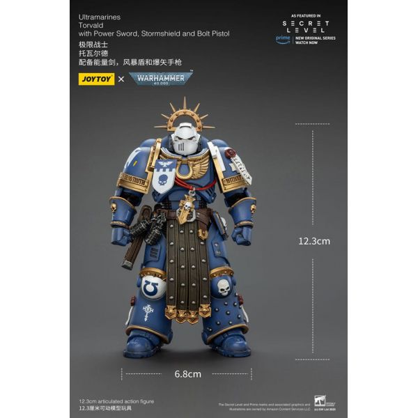 Ultramarines Torvald with Power Sword, Stormshield and Bolt Pistol (Warhammer 40,000) Additional Image 2
