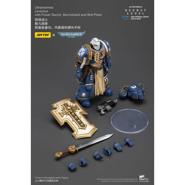 Ultramarines Levantus with Power Sword, Stormshield and Bolt Pistol (Warhammer 40,000) Additional Image 7