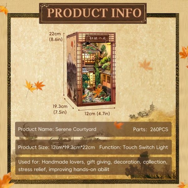 Book Nook Serene Courtyard 22 x 12 cm Additional Image 1