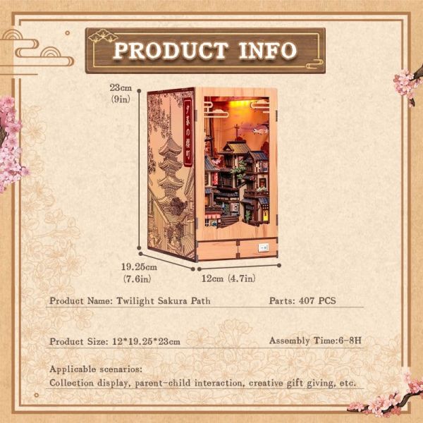 Book Nook Twilight Sakura Path 23 x 12 cm Additional Image 3