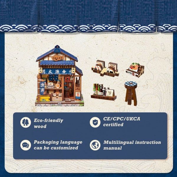 Miniature House Model Kit Fukuoka Mentaiko Kitchen 11 x 9 cm Additional Image 2