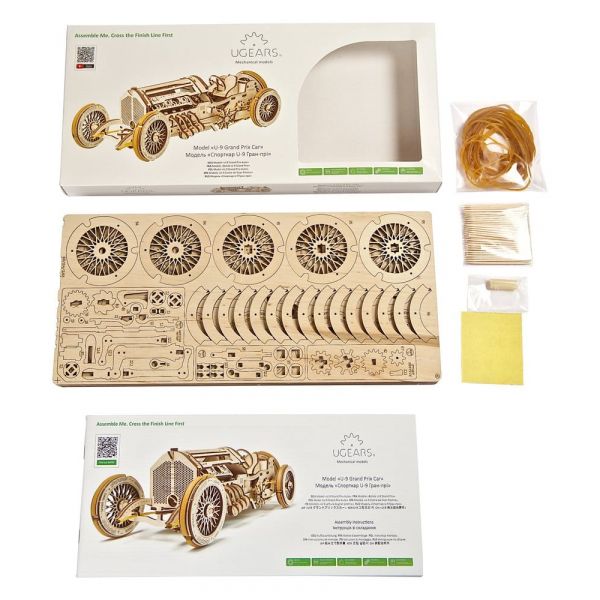 Ugears 3D Wooden Puzzle U-9 Grand Prix Car Additional Image 7