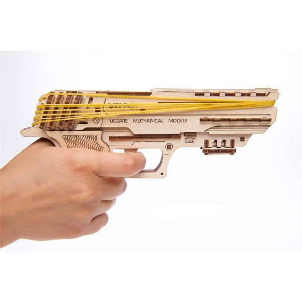 Ugears 3D Wooden Puzzle Wolf-01 Handgun Additional Image 4
