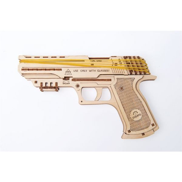 Ugears 3D Wooden Puzzle Wolf-01 Handgun Additional Image 5