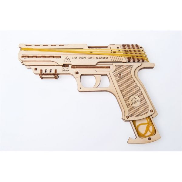 Ugears 3D Wooden Puzzle Wolf-01 Handgun Additional Image 7