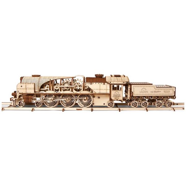 Ugears 3D Wooden Puzzle V-Express Steam Train with Tender Additional Image 4