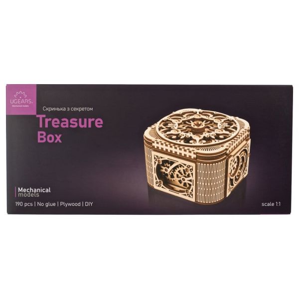 Ugears 3D Wooden Puzzle Treasure Box Additional Image 1