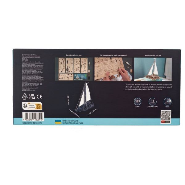Ugears 3D Wooden Puzzle Trimaran Merihobus Additional Image 2