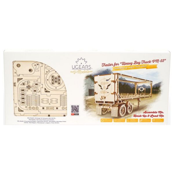 Ugears 3D Wooden Puzzle Trailer for Heavy Boy Truck VM-03 Additional Image 4