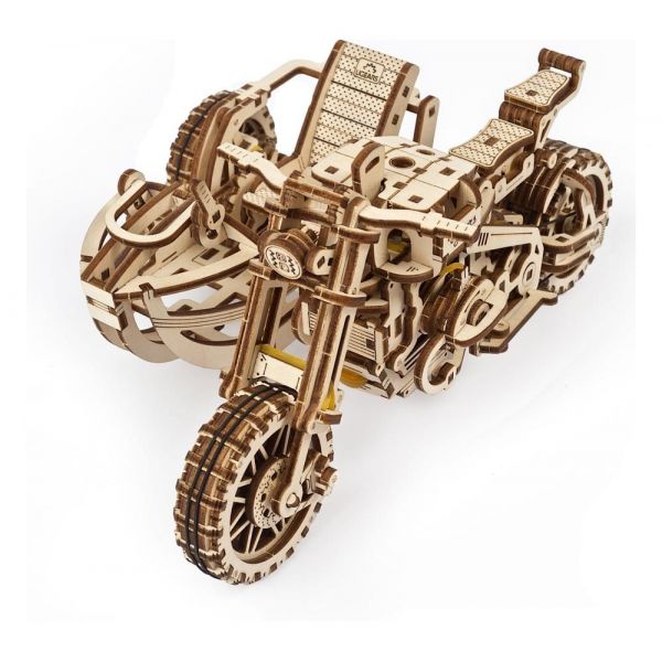 Ugears 3D Wooden Puzzle Scrambler UGR-10 with sidecar Additional Image 3