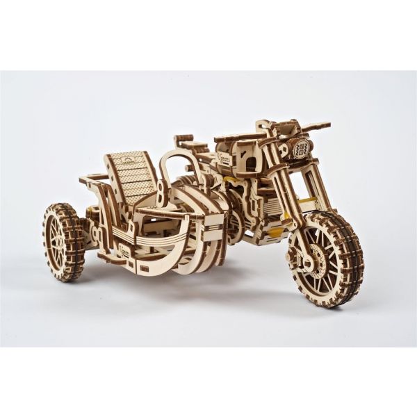 Ugears 3D Wooden Puzzle Scrambler UGR-10 with sidecar Main Image