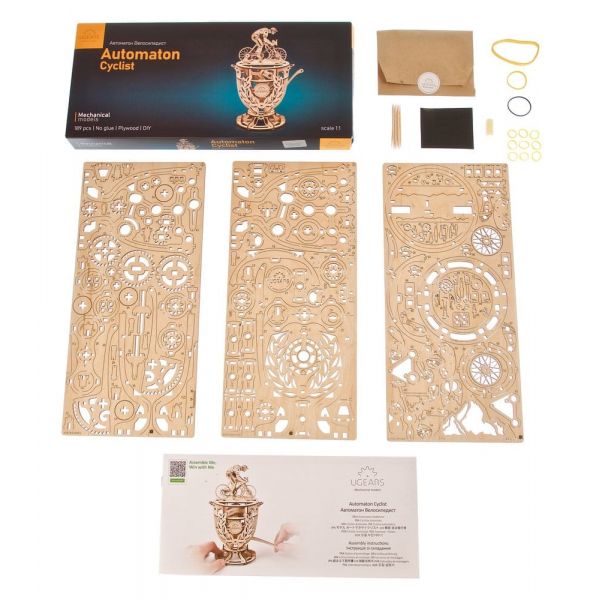 Ugears 3D Wooden Puzzle Automaton Cyclist Additional Image 8