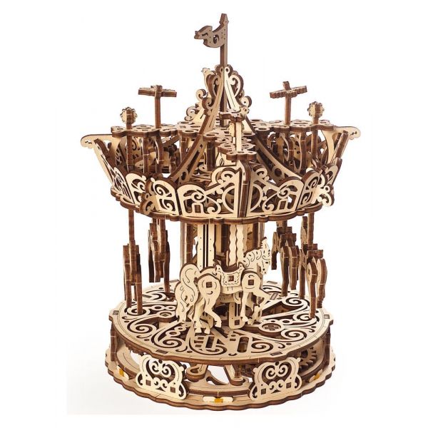 Ugears 3D Wooden Puzzle Carousel Additional Image 1