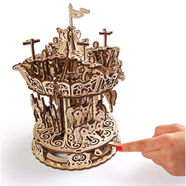Ugears 3D Wooden Puzzle Carousel Additional Image 4