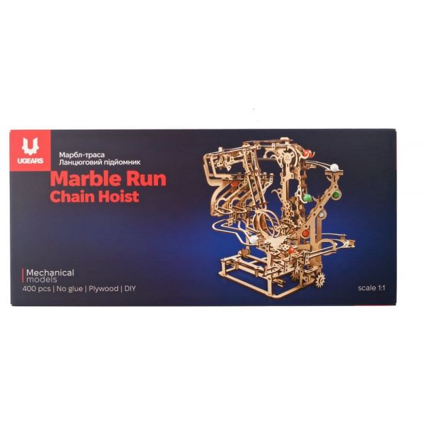 Ugears 3D Wooden Puzzle Marble Run Chain Hoist Additional Image 6