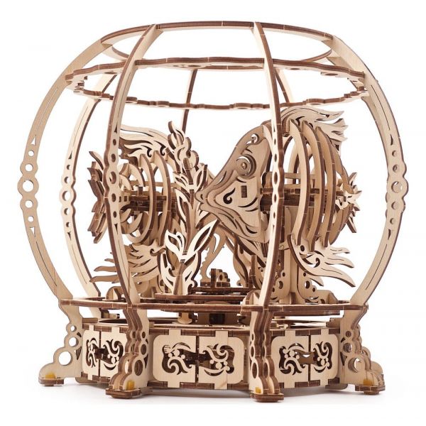 Ugears 3D Wooden Puzzle Mechanical Aquarium Additional Image 4