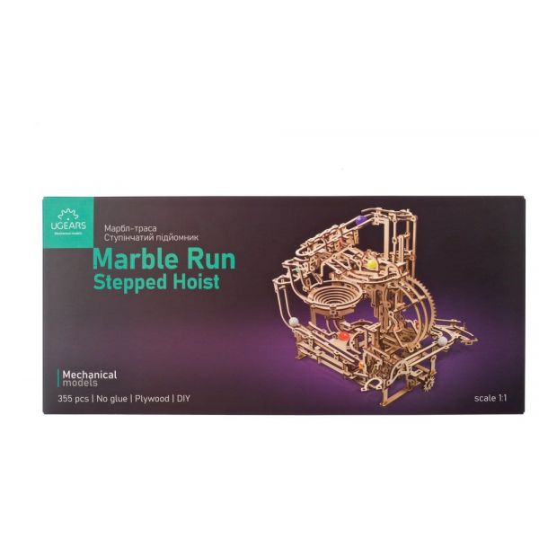 Ugears 3D Wooden Puzzle Marble Run Stepped Hoist Additional Image 7