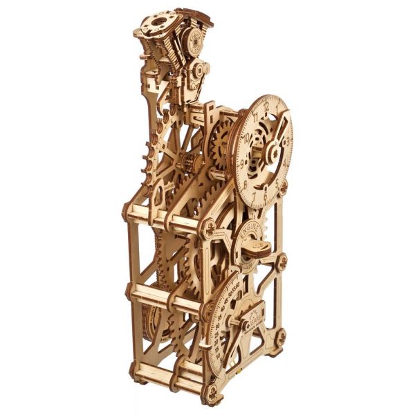 Ugears 3D Wooden Puzzle Engine Clock Additional Image 2