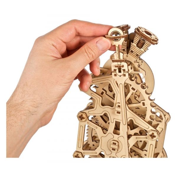 Ugears 3D Wooden Puzzle Engine Clock Additional Image 5