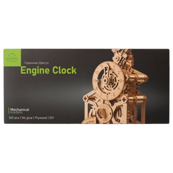 Ugears 3D Wooden Puzzle Engine Clock Additional Image 6