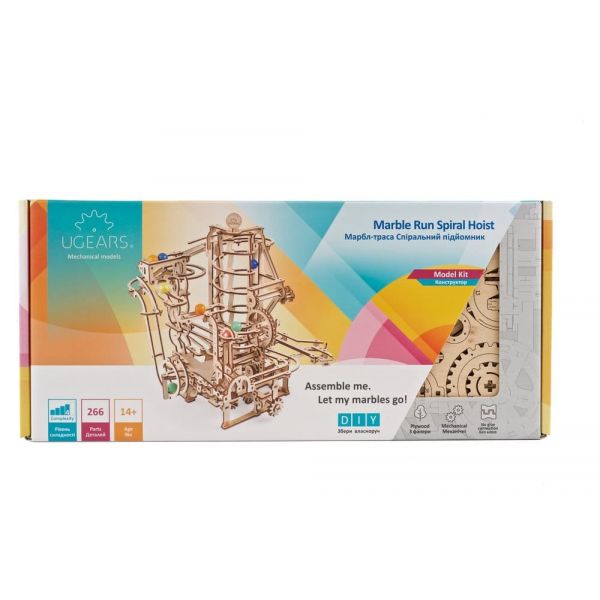 Ugears 3D Wooden Puzzle Marble Run Spiral Hoist Additional Image 6