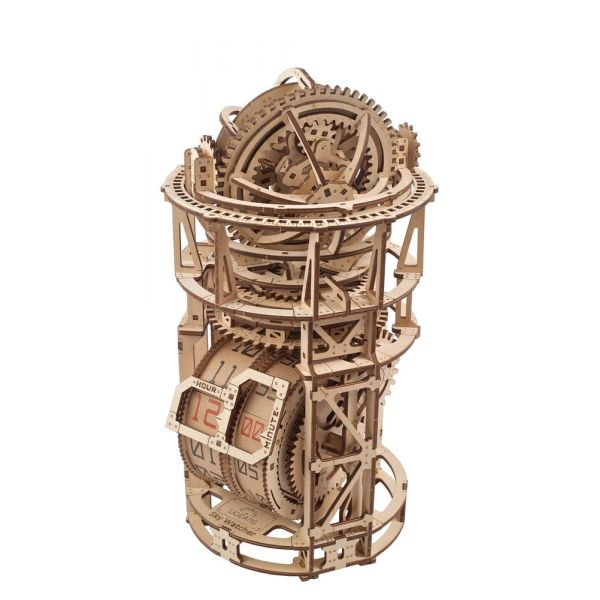 Ugears 3D Wooden Puzzle Sky Watcher Tourbillon Table Clock Additional Image 2
