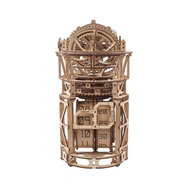 Ugears 3D Wooden Puzzle Sky Watcher Tourbillon Table Clock Additional Image 6