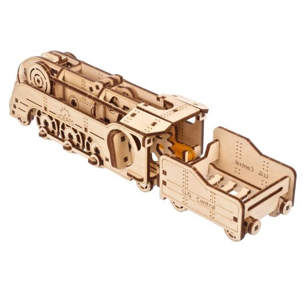 Ugears 3D Wooden Puzzle Mini Locomotive Additional Image 1
