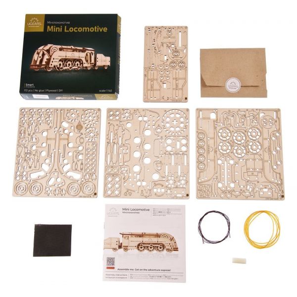 Ugears 3D Wooden Puzzle Mini Locomotive Additional Image 8