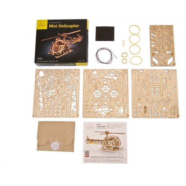 Ugears 3D Wooden Puzzle Mini Helicopter Additional Image 8