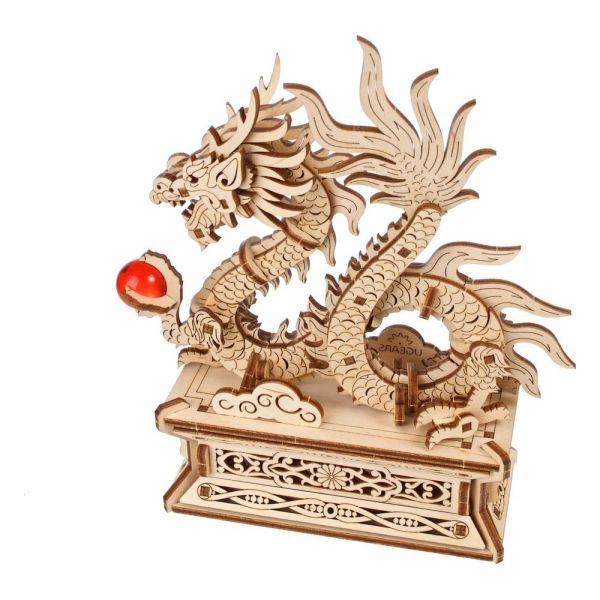 Ugears 3D Wooden Puzzle Wood Dragon Additional Image 3