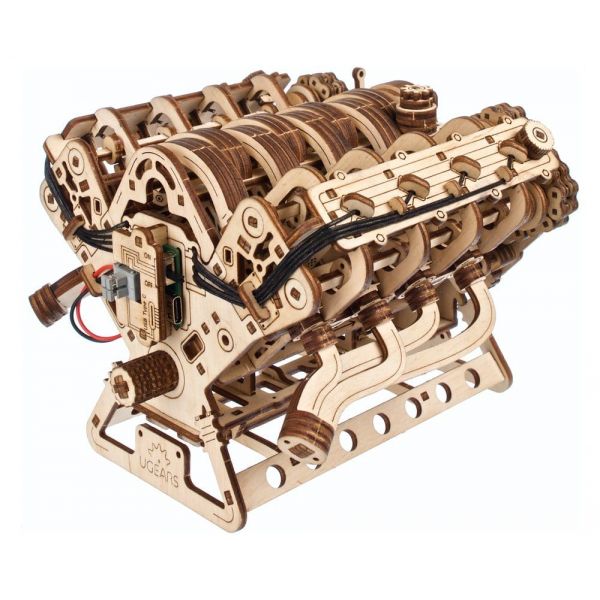 Ugears 3D Wooden Puzzle V8 Engine Additional Image 2